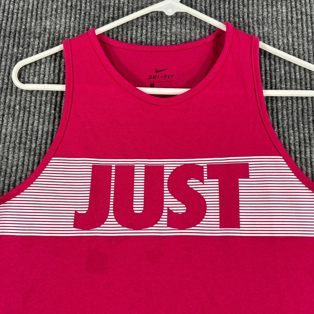 Nike Tank Top Womens Small Pink Sleeveless Dri Fit Just Do It Active Training